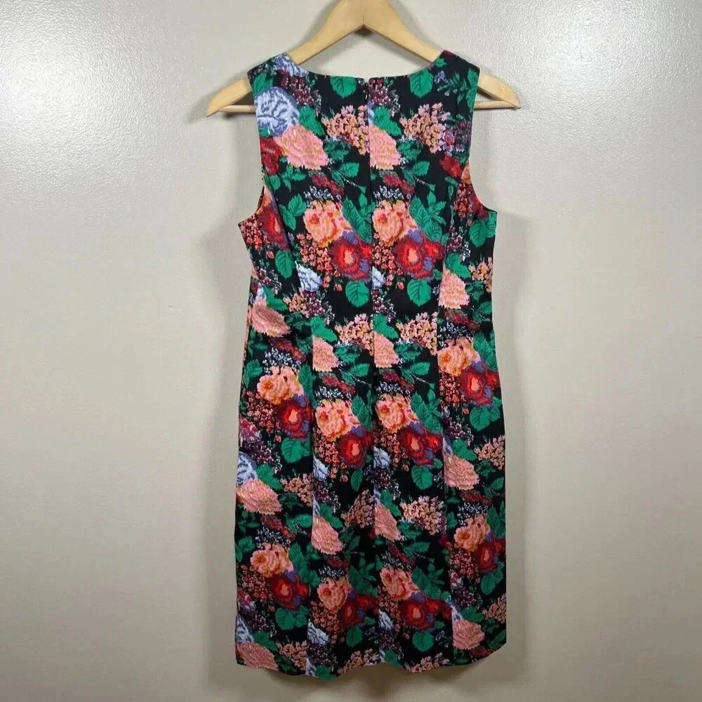 J. Crew Floral Sheath Dress Size 8 Work Career Office Professional Church K6485 - Picture 2 of 12
